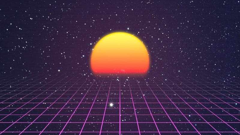 red, circle, space, Retro Wave, orange color, geometric shape, purple, astronomy, Vaporwave, 1080P, sky, sunlight, outdoors, scenics - nature, star - space
