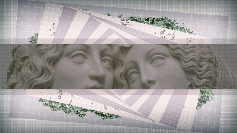 representation, portrait, adult, creativity, tile, pattern, people, art and craft, indoors, digital composite, composite image, architecture, vaporwave