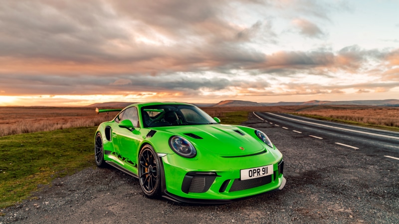 Porsche, 4K, Porsche 911, Sport Car, Car, Porsche 911 GT3, Porsche 911 GT3 RS, Green Car, Vehicle