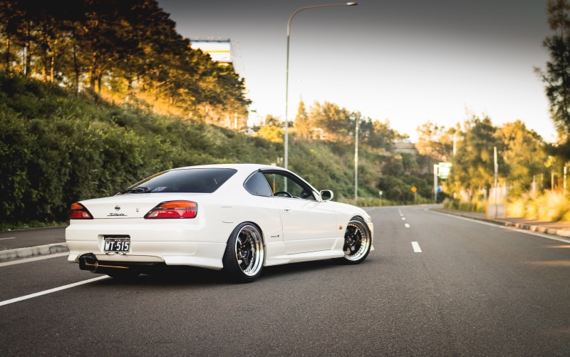 s, Nissan, Tuning, white, S15, 4K, Silvia, rear
