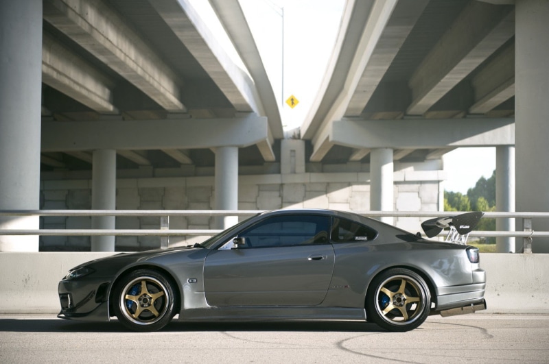 Nissan Silvia S15, architectural column, building exterior, S15, connection, Silvia S15, bridge - man made structure, road, tuning, travel, mode of transportation