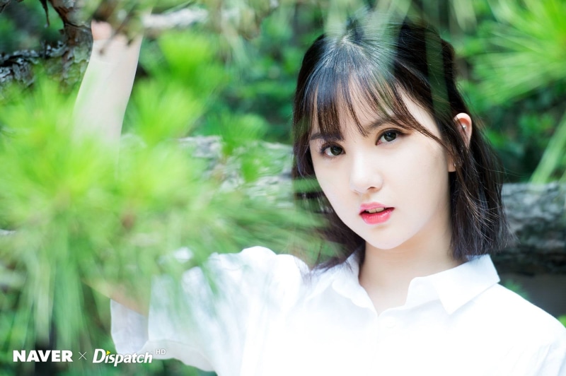 contemplation, plant, K-pop, Gfriend, 1080P, real people, hairstyle, women, young adult, young women, nature, Eunha, Idol, front view, green color, beauty