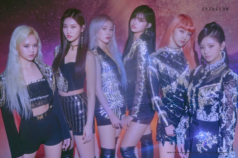 Wang Yiren, Onda (Jo Serim), E:U (Park Jiwon), South Korea, Aisha (Heo Yoorim), Sihyeon (Kim Sihyeon), K-pop, band, EVERGLOW, 1080P, Mia (Han Eunji)