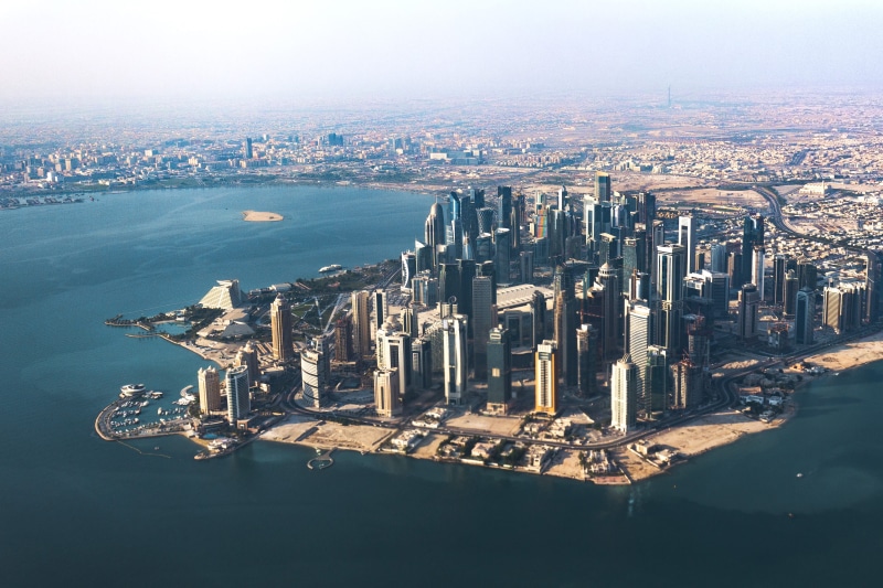 modern, photography, aerial, metropolis, doha festival city, high rise, built structure, urban, travel, sea, housing, marina, port, urban skyline, travel destinations