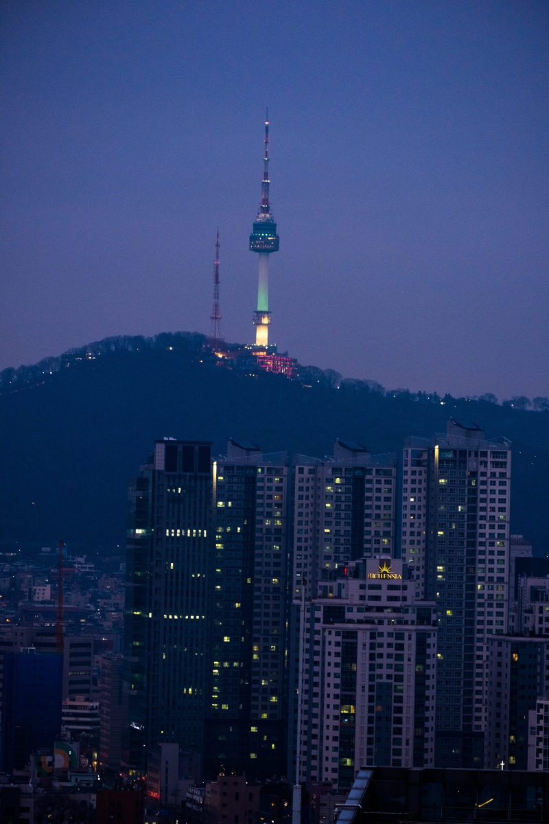 5K, tourism, sky, night, asia, modern, yongsan-gu, cityscape, building, city night, financial district, seoul city, skyscraper, south korea, illuminated
