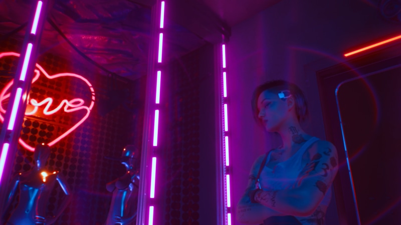 pink, pub, underground, futuristic, Japan, video games, neon lights, lights, 4K, tattoo, love, rebel, purple, reflection, alcohol, street art, futuristic city