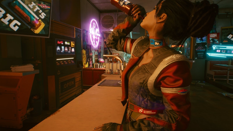 alcohol, 4K, orange, microchip, love, bar, graffiti, urban, neon, underground, white, biker, purple, people, futuristic, video games, rebel, relaxing