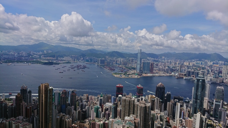 cityscape, modern, residential district, sky, water, building exterior, kowloon, built structure, day, nature, architecture, sea, no people, hong kong