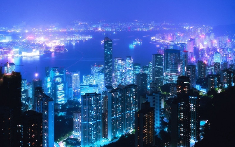 kowloon, residential district, night, photography, financial District, urban Skyline, crowded, tokyo, victoria - Hong Kong, 720P, modern, outdoors, light - Natural Phenomenon