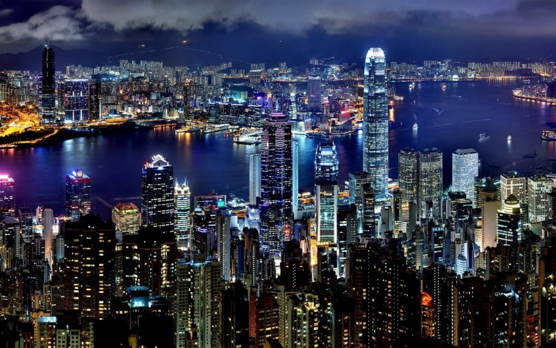 victoria Harbour - Hong Kong, urban Scene, wanchai, kowloon, business, lights, finance, hong Kong Island, travel, city Life, downtown District, panoramic