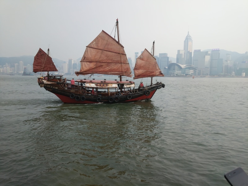 day, nature, outdoors, building exterior, sailboat, 4K, nautical vessel, city, architecture, journey, waterfront, built structure, kowloon public pier