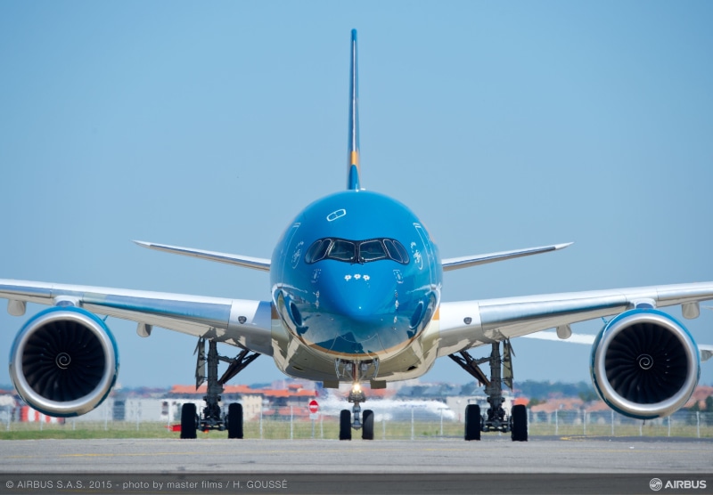 Engine, A passenger plane, Airbus A350 XWB, Airbus, Vietnam Airlines, 2K, WFP, Taxiing, Chassis, Airbus A350-900