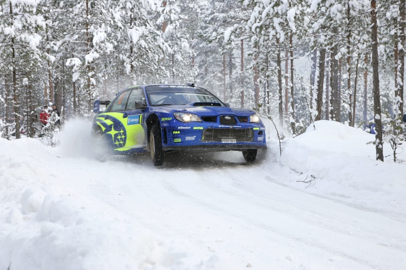 transportation, plant, tree, rally cars, snowing, no people, snowcapped mountain, day, car, winter, mode of transportation, sedan, land, land vehicle, extreme weather