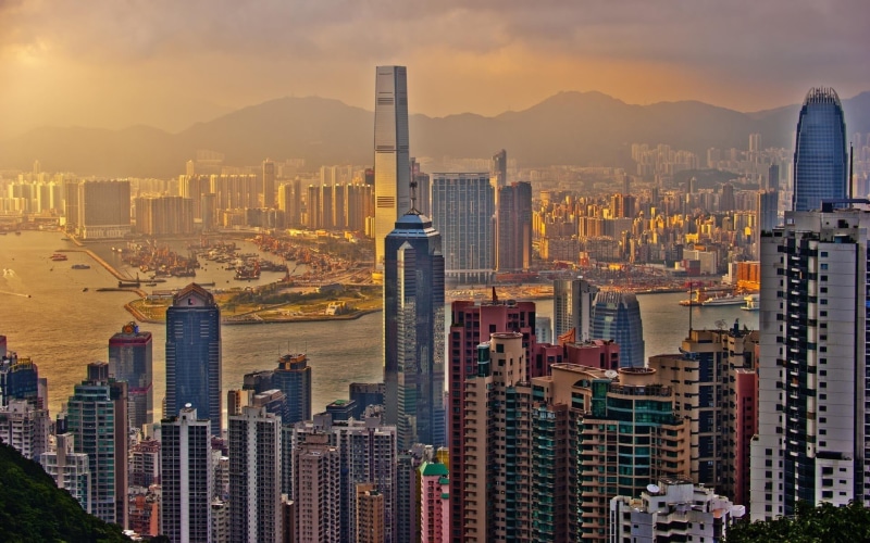China, office building exterior, landscape, city, nature, financial district, 1080P, apartment, skyscraper, urban skyline, residential district, Hong Kong