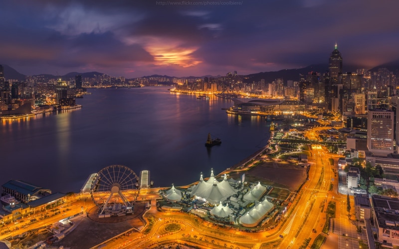 kong, Night, hong, recent, architecture, cityscape, city, buildings, lights, Hong Kong, 720P
