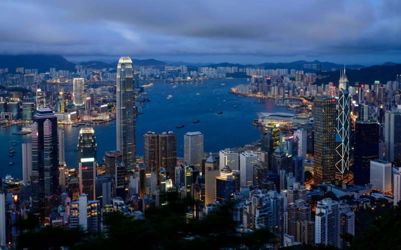 buildings, 2K, landscape, hong, city lights, city, view, kong, hong kong poster