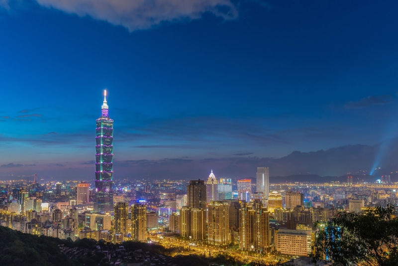 building Exterior, Night view, night, 35mm, Taipei 101, business, Taiwan, urban Scene, sky, 5K, at Night, 象山, D600, tower, 台灣, architecture, city, china - East Asia