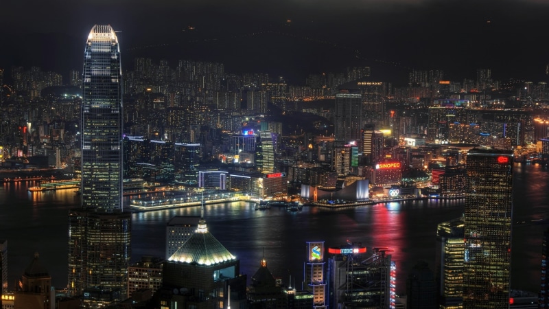 night, 1080P, city, China, Hong Kong, cityscape