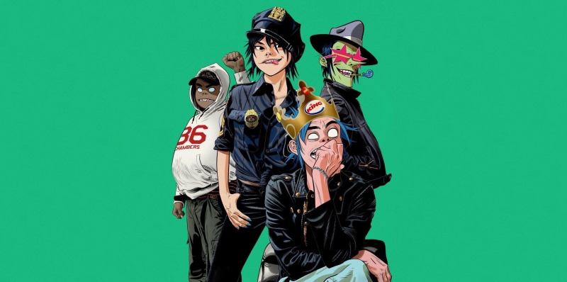 1080P, Background, Russell Hobbs, Murdoch Niccals, Music, Group, Russel Hobbs, Jamie Hewlett, Art, Noodle, Murdoc Niccals, Style, Damon Albarn, Gorillaz