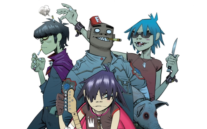 no people, 1080P, male likeness, art and craft, representation, Russel Hobbs, artwork, sculpture, Jamie Hewlett, indoors, anime, day, close-up, Gorillaz
