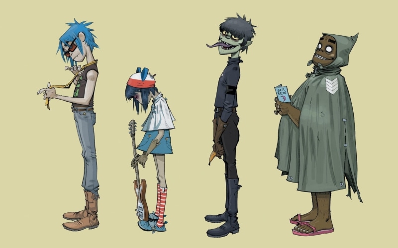 creativity, 2-D, fashion, human representation, colored background, front view, people, 1080P, Russel Hobbs, representation, full length, Murdoc Niccals