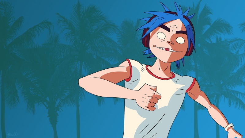 1080P, music, 2D, Noodle, Gorillaz, fan art
