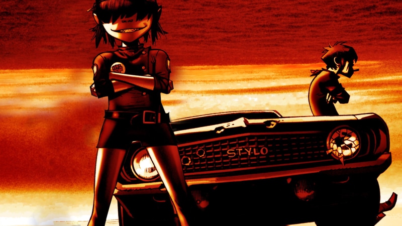 representation, 1080P, technology, three quarter length, toy, indoors, Gorillaz, car, women, human representation, Noodle, real people, transportation