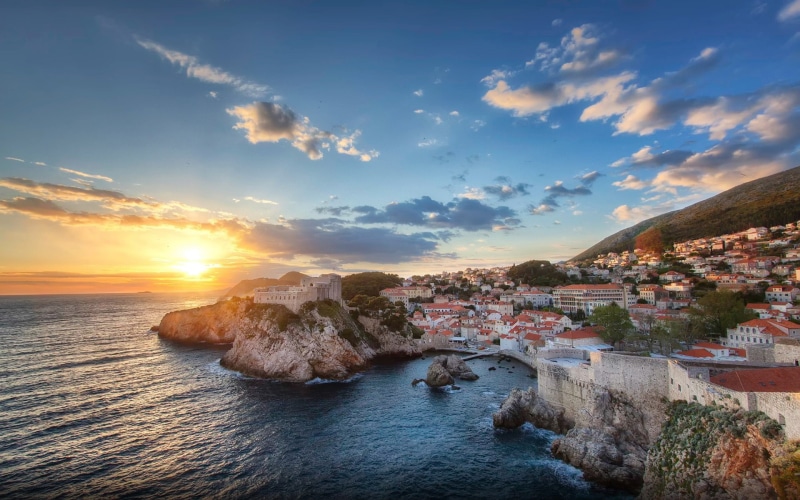 phones, croatia, sea, hd, view, laptops, adriatic, sunset, mobile, dubrovnik, 1080P, desktop