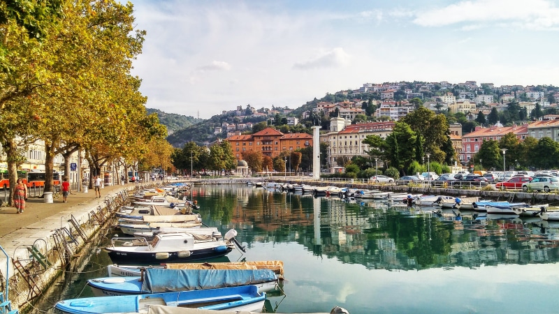 plant, architecture, moored, day, nature, transportation, yacht, no people, river, building, waterfront, 4K, sailboat, croatia, outdoors, rijeka, water