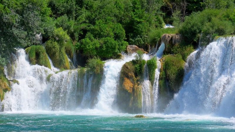 no people, flowing water, day, surrounded, view, outdoors, plant, water, waterfalls, blurred motion, falling water, scenics - nature, river, cascading