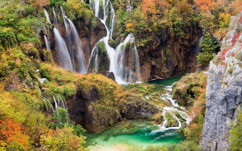 Plitvice Lakes National Park, 2K, Croatia, Plitvice National Park, landscape, national park, waterfall, nature