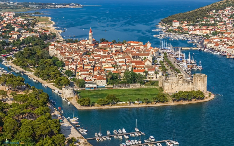 croatia, sea, spots, trogir, adriatic, tourist, medieval, 2K, towns