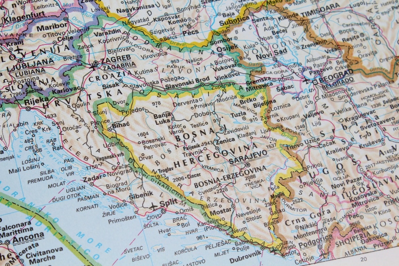 zagreb, map, herzegovina, bosna, indoors, no people, direction, travel, 5K, western script, physical geography, architecture, sarajevo, Bosna I Hercegovina