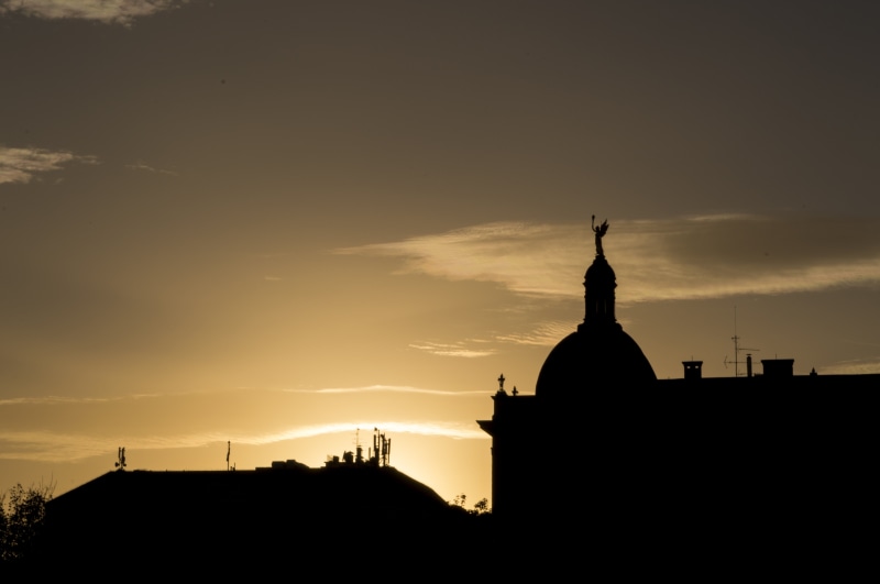croatia, belief, cloud - sky, religion, silhouette, town, nature, spire, dome, built structure, building, sky, building exterior, architecture, no people