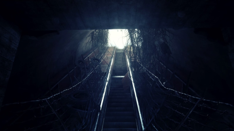 tunnel, dark, 1080P, screen shot, Metro 2033, video games, concrete, no people, gray, transportation, built structure, day, nature, railing, the way forward