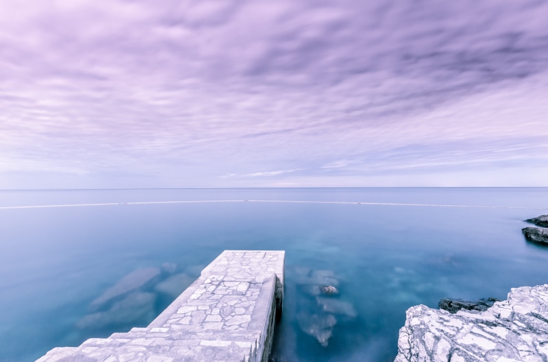 color, stone, Sea, Clouds, Abstract, Travel, Seascape, landscape photography, open sea, sunrise  sunset, beautiful, peaceful, Purple, Croatia, wave, evening