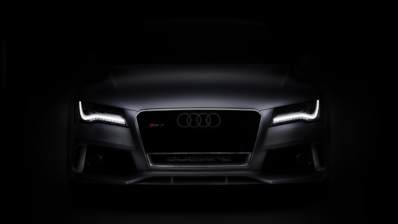 4K, audi, black car, rs7