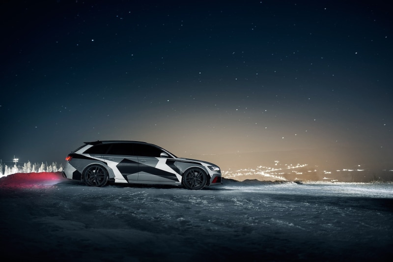 audi quattro, Quattro, sky, camouflage, night, gray, door, hatchback, RS6, car, travel, Audi, 1080P, mode of transportation, no people, beauty in nature