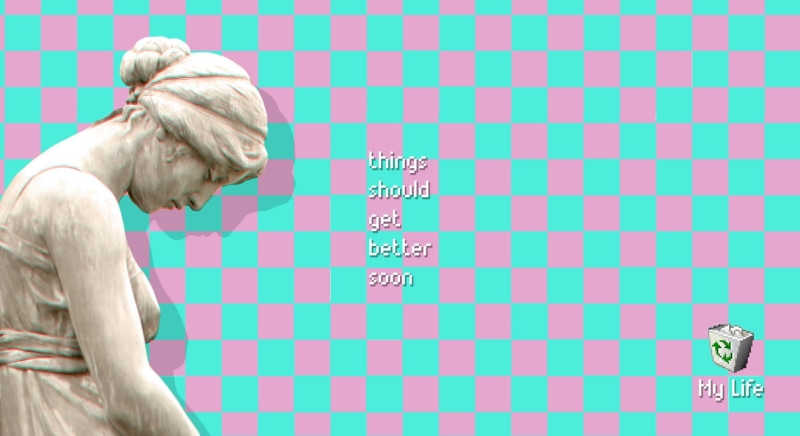 indoors, vintage, real people, close-up, males, Retro computers, 1080P, get, depressing, quote, pattern, Microsoft Windows, wall - building feature, blond hair