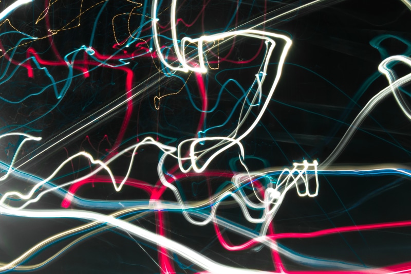 light streaks, laser, synthwave, computer network, connection, town, flowing, no people, motion, electricity, abstract, illuminated, building, technology