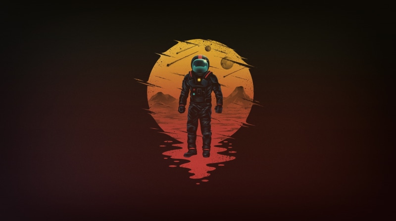 hd, minimalist, artwork, minimalism, digital art, artist, 1080P, astronaut