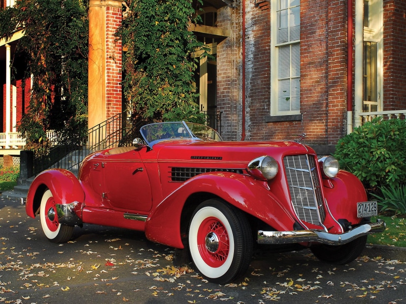 red, vintage, automobile, auburn, speedster, convertible, cars, 1080P, antique, coupe, classic