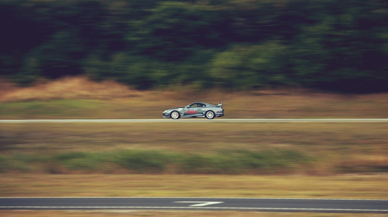 mid-air, day, JDM, motion, blurred motion, TRD, road, drag, Supra, rb26, outdoors, Japanese cars, on the move, tree, 4K, drift, MKIV, 2jz-gte, 2JZ, Toyota