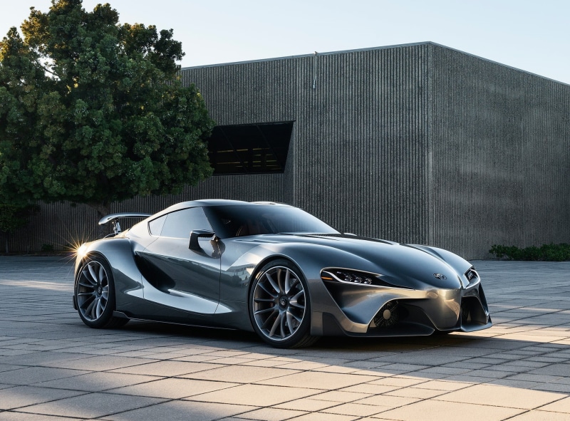 outdoors, built structure, day, Toyota GT86, plant, mode of transportation, garage, motor vehicle, 1080P, no people, black, architecture, Toyota, transportation