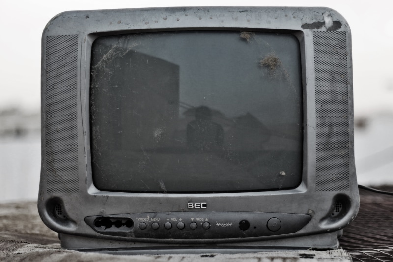 5K, retro styled, television set, communication, dirty, metal, day, old, nature, no people, black, transportation, the, tv, obsolete, abandoned, single object