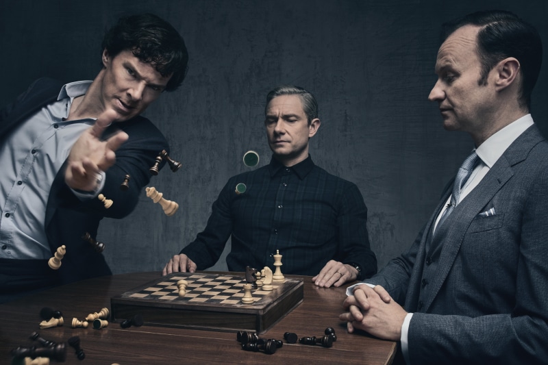 Sherlock (TV series), chess, Sherlock BBC, Mycroft Holmes, Sherlock, Sherlock Holmes, Mark Gatiss, John Watson, Martin man, Benedict Cumberbatch, 4K