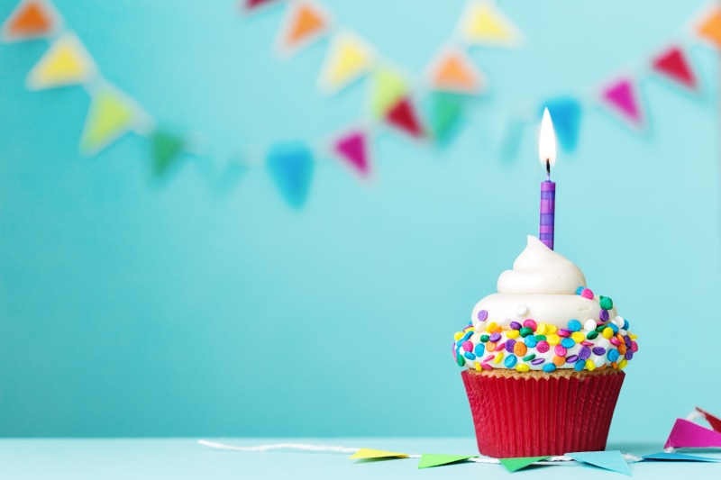 cream, decoration, colorful, candle, Happy Birthday, 5K, Birthday, cupcake, holiday celebration