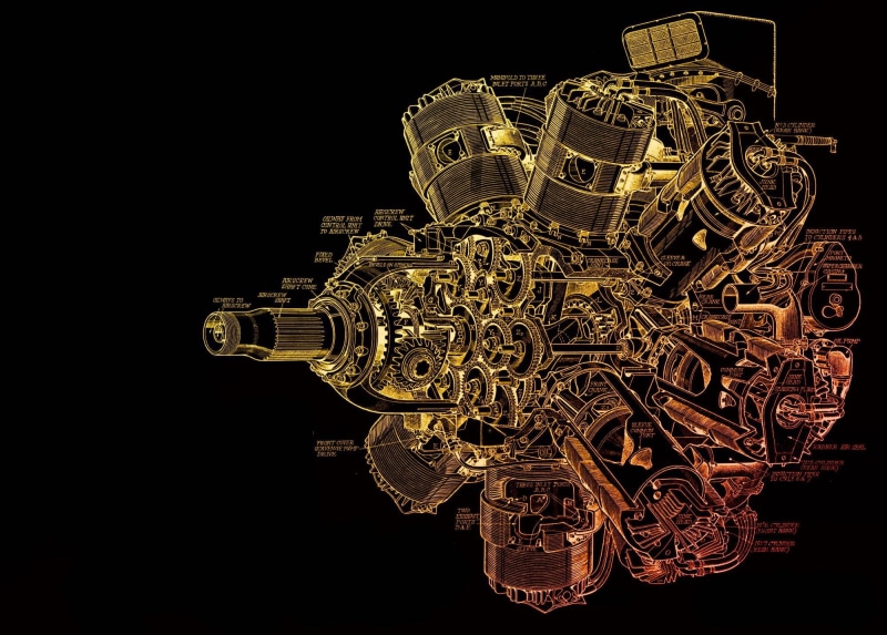 architecture, schematics, still life, night, built structure, electricity, close-up, copy space, design, diagrams, 1080P, engines, engine, lighting equipment