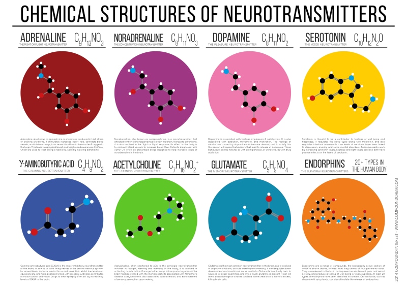 neurotransmitters, geometric shape, structures, 4K, emotion, white color, celebration, chemistry, text, chemical structures, sign, multi colored, large group of objects