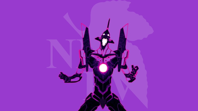 anime, EVA Unit 01, 1080P, Neon Genesis Evangelion, purple background